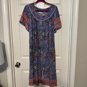 Women's Nightgown 100% Rayon Spring Summer Gown Size XXL